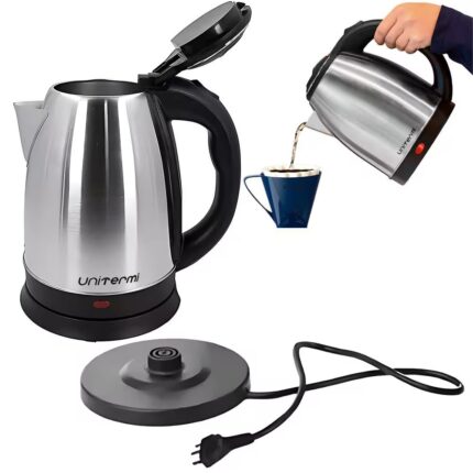 Chaleira Jarra Elétrica Bule Inox 1.8L Ferve Água Chá Café Sopa