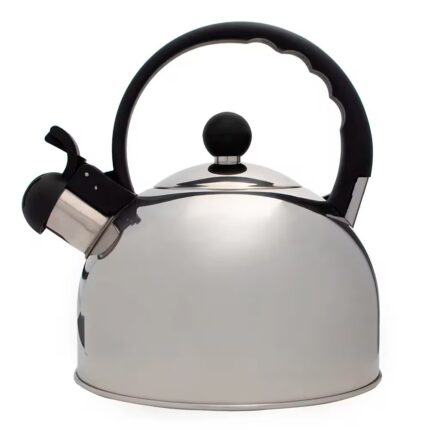 Chaleira Inox Roma Bule De Chá Com Apito Fervedor 2 Litros Cozinha Moderna